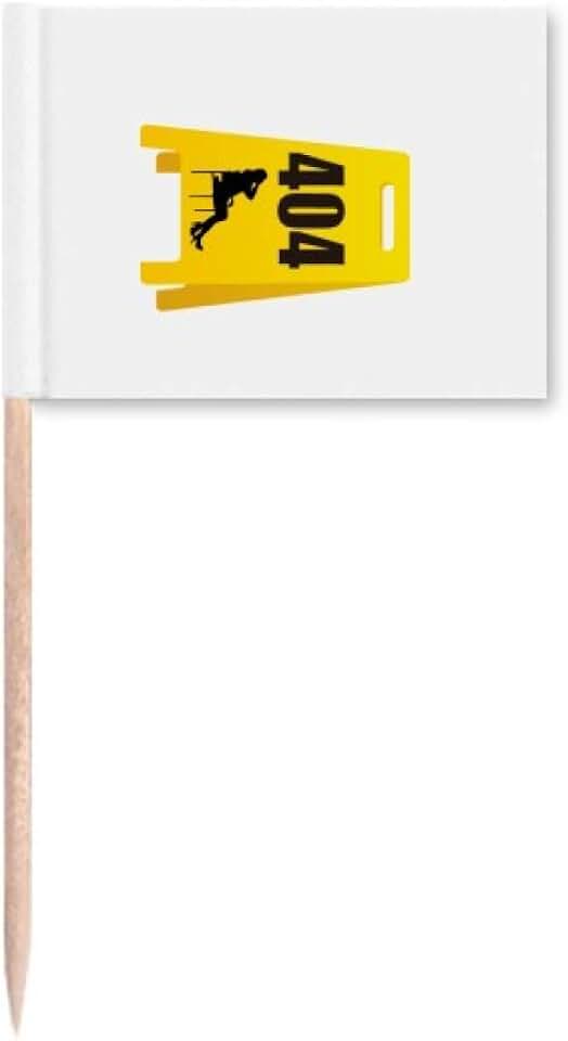 Ponteiras de limpeza de vaso sanitário, bandeiras de palito de plástico, marcador, enfeite de festa