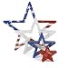 COCHIE 4th of July Decorations Stars Set of 4, Red White Blue Decor, Patriotic Memorial Day Star Tiered Tray Decor, Labor Day Fourth of July Decoration for Home Office Table Shelf (Retro Flag)