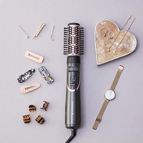 Remington Warmluftbürste rotierend (automatisch) Curl & Straight 3-in-1 Ionen Styler: Volumen, Locken & glatte Styles, 4 Aufsätze (Volumenstyler, Lockenstab, Stylingkonzentrator, Paddlebürste) AS8606