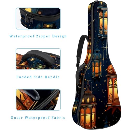 JRHEJTHH Housse de guitare acoustique imperméable et pliable avec bandoulière réglable pour guitare acoustique de 101,6 cm, 104,4 cm, 106,7 cm d’épaisseur, motif lanterne du Ramadan, Multicolore., - Les Beatles, Paul McCartney, John Lennon, RIngo Starr, George Harrison JRHEJTHH Housse de guitare acoustique imperméable et pliable avec bandoulière réglable pour guitare acoustique de 101,6 cm, 104,4 cm, 106,7 cm d'épaisseur, motif lanterne du Ramadan, Multicolore., – Image 5