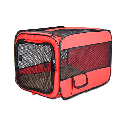 Ergocar Trasportino per Cani Auto Pieghevole, Gabbietta Morbida per Animali Domestici con Entrate Laterali e Superiori, Portabile Gabbia per Cani Auto con Tappetino Rimovibile, per Cani e Gatti