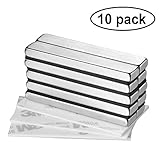 Cantidad: 4pcs/10pcs Wukong 10pcs Magnético Grado N42 Imanes de Neodimio de Barra de rectangular, 15 kg Fuerza imanes de Tierras Raras Para Multiusos 2.36 \"x 0.4\" x 0.2 \", 10 piezas