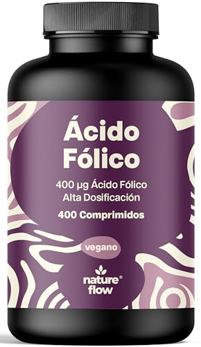 Ácido Fólico 400 µg – 400 Comprimidos – Complemento Alimenticio – Vegano – Producido en Alemania – Analizado en Laboratorio –Acido Folico Vitamina B9