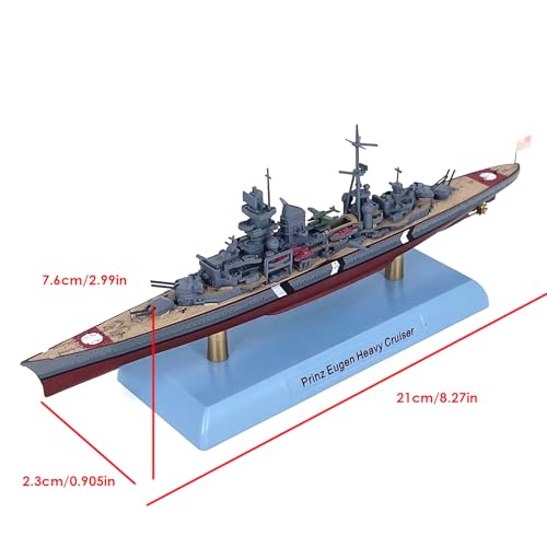 CHICHIYANG 1:1000 Scale WWII Prinz Eugen Heavy Cruiser Model Alloy Die-Cast Nautical Battleship Miniature Souvenir Static Display - Image 5