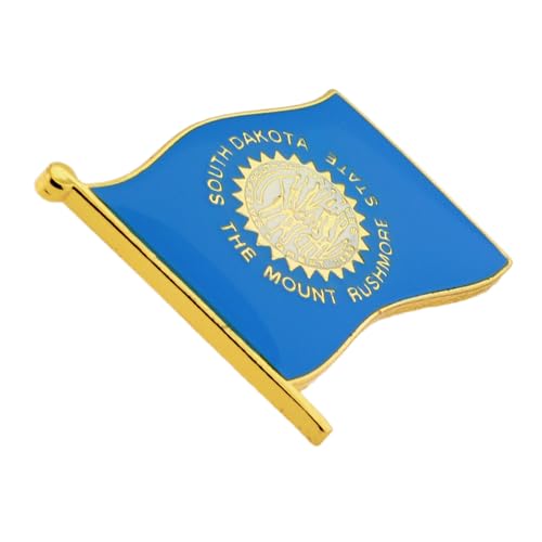 PinMart South Dakota US State Flag SD Enamel Lapel Pin 1" - 25 Pack
