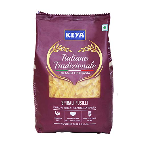 Keya 100% Durum Wheat Fusilli Pasta 500gm, Pack 2