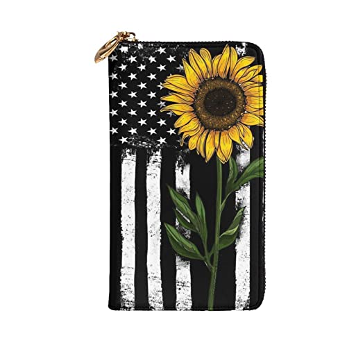 Portefeuille en cuir classique imprimé drapeau américain idée cadeau - 2