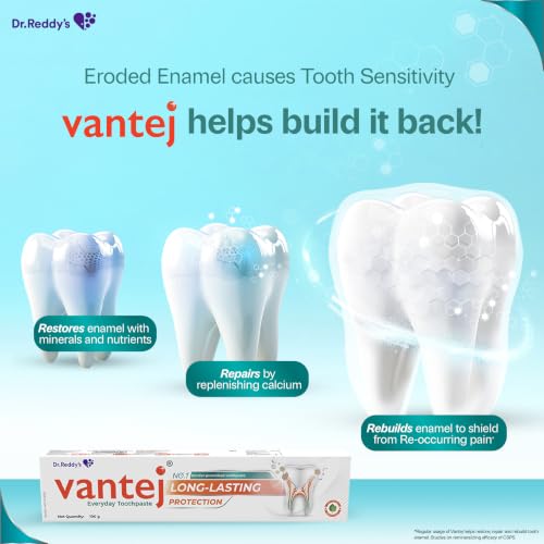 Image of Vantej : Sensitivity Protection Toothpaste| 100 Grams| Gives Long Lasting Sensitivity Protection And Tooth Sensitivity Healing| Dentist Recommended| Desensitizing Toothpaste| Braille Enabled Pack