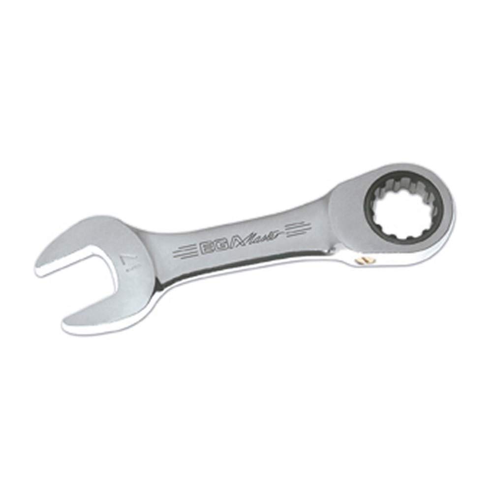 Ega Master 62724 - Combination Stubby Mastergear Wrench 7/16" Mirror Polish Chrome Plating