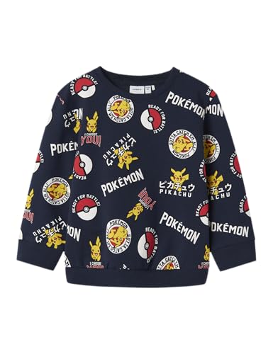 Namn IT Nmmsilo Pokemon Nreg Sweat Bru Sky, marinblå blazer, 110