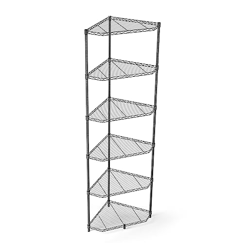 Black 6-Tier Pentagonal Shelf