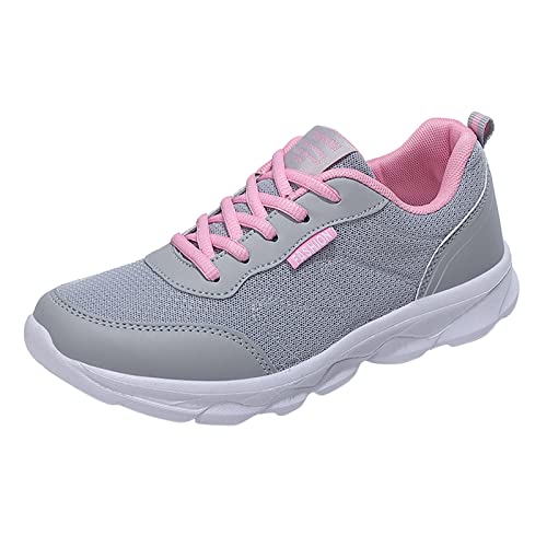 Chunky Heels For Women Sexy Women's Fashion Sneakers, Slip On Lightweight Air Cushion Tennis Walking Shoes, Breathable Lace Up Knitted Glitter Sneakers For Nurse Work Gym Workout Running Sports Athle #TOP12