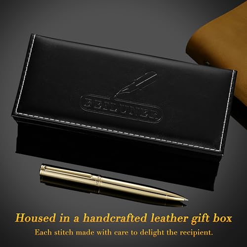 Image of BEILUNER Personalized Gold Gel Pen, Stunning Luxury Pens with 24K Gold Finish, Black Ink Refill, Executive Gift Set for Family & Friends,Writing,Fancy,Office,Retractable, Graduation,Nice Designer Pens