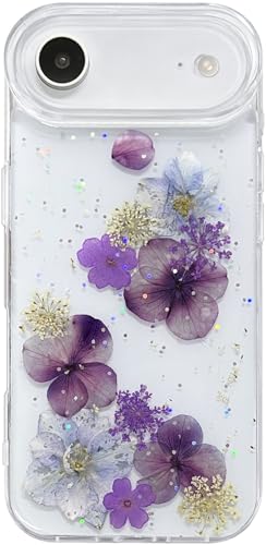 Coque fleurie iPhone Air violette brillante pour un style féminin et printanier