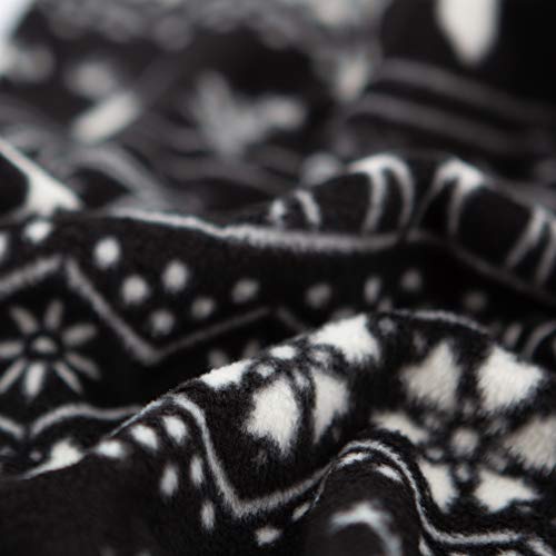 Dg Hill Men’s Plaid Microfleece Pajama Pants With Pockets, Black White Christmas Print Pjs #TOP4