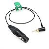 HangTon Mic Transmitter Audio Cable for Sennheiser SK 500 G4 Sony UWP D11 D21, XLR 3 Pin Female to Right Angle Locking 3.5mm 1/8" TRS 20" #1