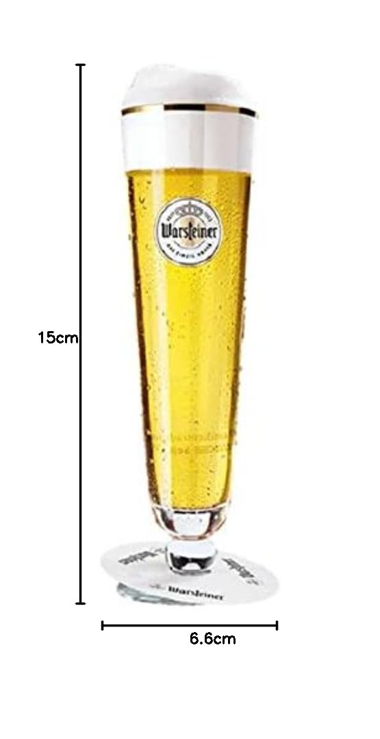 Warsteiner Magnum Tulpe 1,0 l Kristallglas Tulpe Bierglas 1 Liter Fassungsvermögen