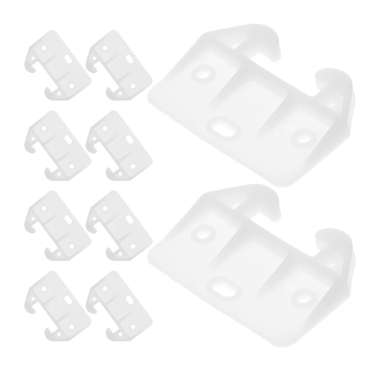 Jvnalwnkv One Color Cabinet Drawer Slide Rail，Stainless Steel Rail, 10Pcs Large Plastic Guides Crab-Shaped Stops