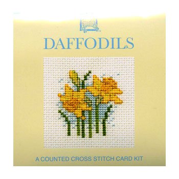 Textile Heritage Cross Stitch Miniature Card Kit - Daffodils