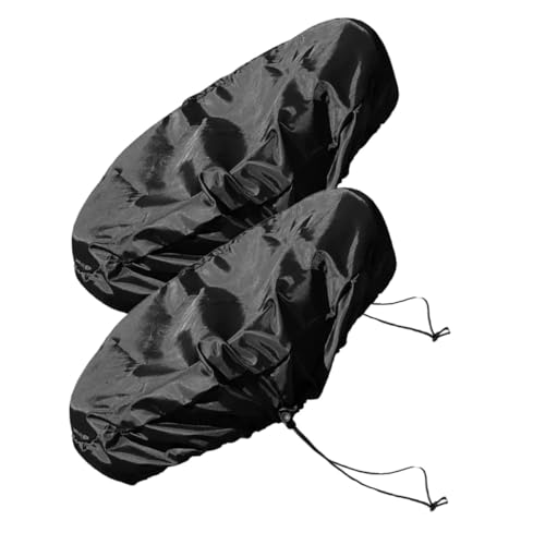 DOITOOL Funda para Barril de Agua 55 Galones Cubierta Ajustable de Tela Oxford Resistente para Depósito Exterior Tapa Protectora para Cubo de Lluvia Pack 2 Piezas