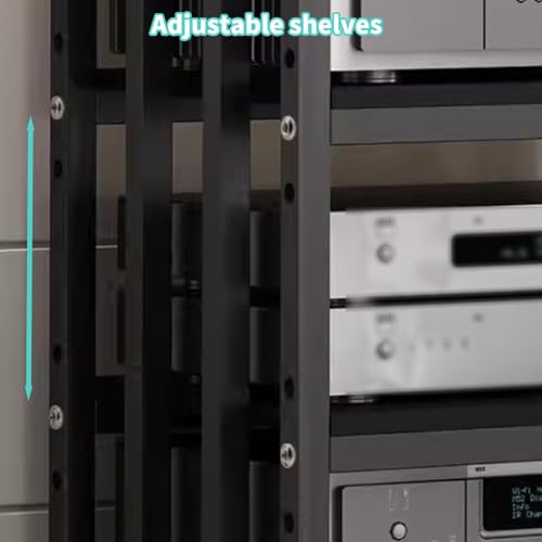 Meuble multimédia AV 4 niveaux pour rack audio HiFi de studio - 6