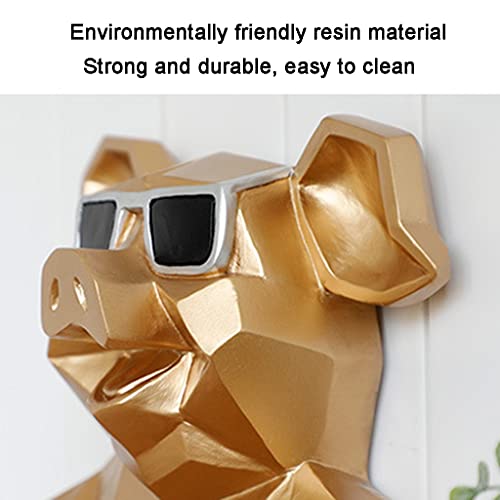 Zycsktl Toilet Tissue Holder,Nordic Geometric Pig Shape Toilet Paper Holder, Hotel Bathroom Wall-Mounted Face Towel Storage Rack, Birthday Present (Color : Gold, Size : 192216Cm) #TOP4