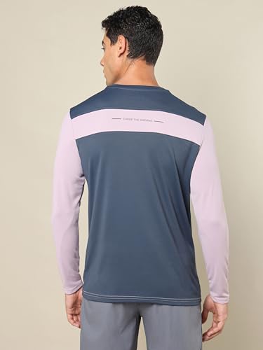 Image of TECHNOSPORT Men Polyester Slim Fit T-Shirt - (P725 P) Pack of 1