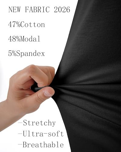 Abardsion Women Short Sleeve Cotton Basic Slim Baby Tees Crop Tops S Black — view 6