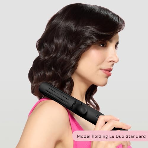 L’Ange Hair Le Duo Standard 360° Airflow Styler | Curl & Straighten with One Tool | 3.5" Snag-Free Titanium Plates | Cooling Air Vents to Set Curls | Adjustable Temp & Auto Shut-Off | Black - image 4