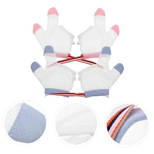 2pairs Sucking Finger Cots for Boys and Girls Gloves Stop Biting Boy Girl Thumb Sucking Guard Breathable Comfortable Care Products Random Color4