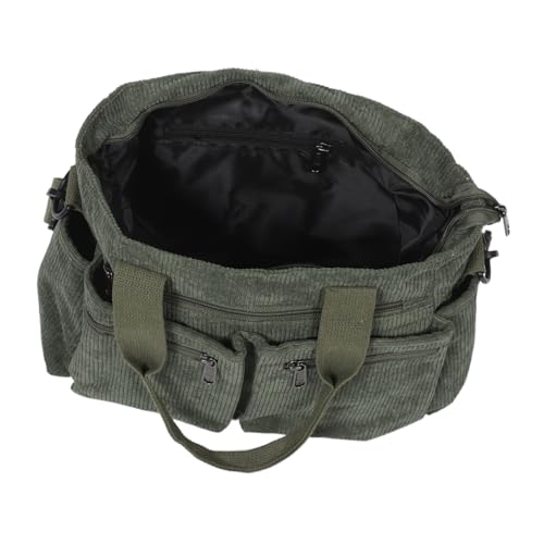 Sac cabas côtelé grand format pour femme avec fermeture éclair et bandoulière réglable