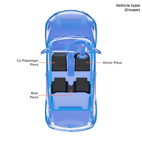Image of Amazon Basics - 5D Car Floor Mats for Tata CURVV (Manual, Sep 2024-Present) | All-Weather | Odor-Free | Custom Fit| TPE | Black