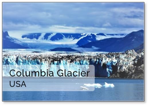 The Columbia Glacier Is A Glacier in Prince William Sound on The South Coast of The U.S. State of Alaska, Is One of The Fastest Moving Glaciers in The World., Fridge Magnet