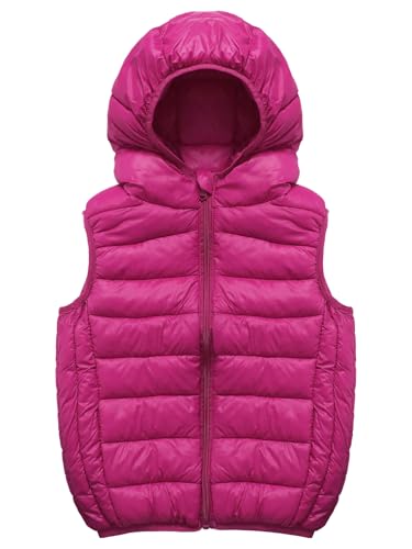 Kids Unisex Zipper Hooded Vest Padded Jacket Casual Warm Coat Outwear Boys Girls Windproof Puffer Gilet3