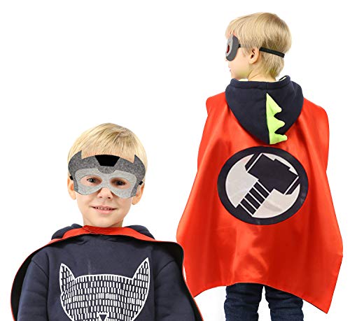 Vosoe Superhero Capes And Masks Double Side Dress Up Costumes Christmas Cosplay Festival Birthday Party Favors For Kids (Double 4 Sets) #TOP5