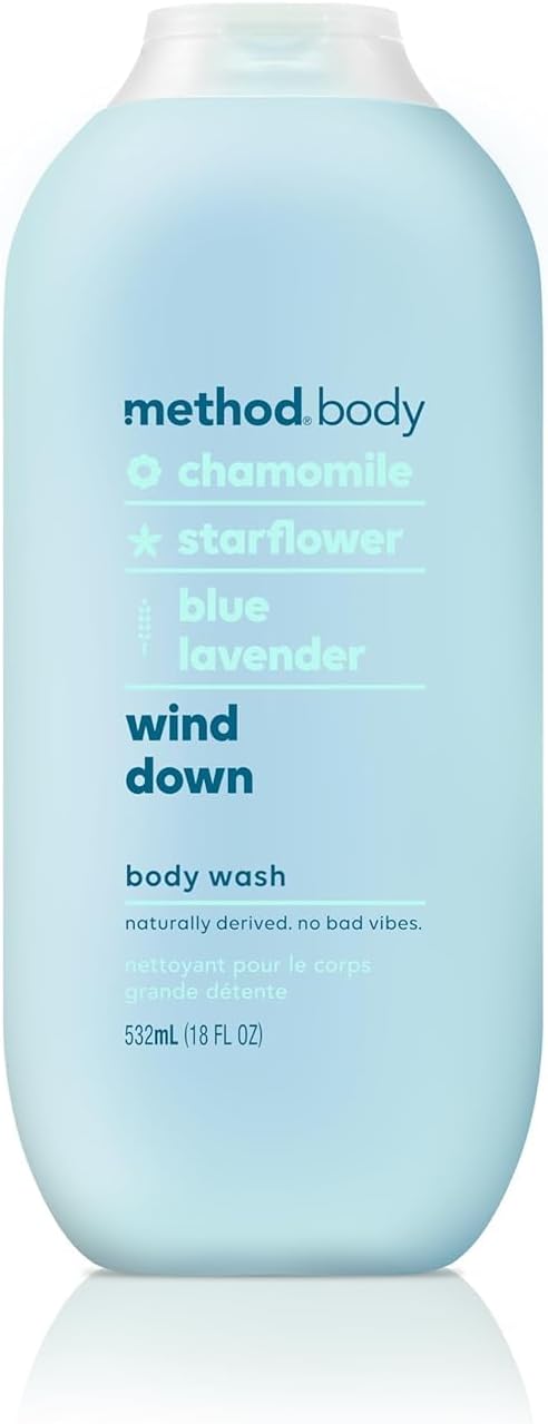 Body (1) 18 fl.oz Bottle Chamomile, Starflower,Blue Lavender Wind Down Body Wash