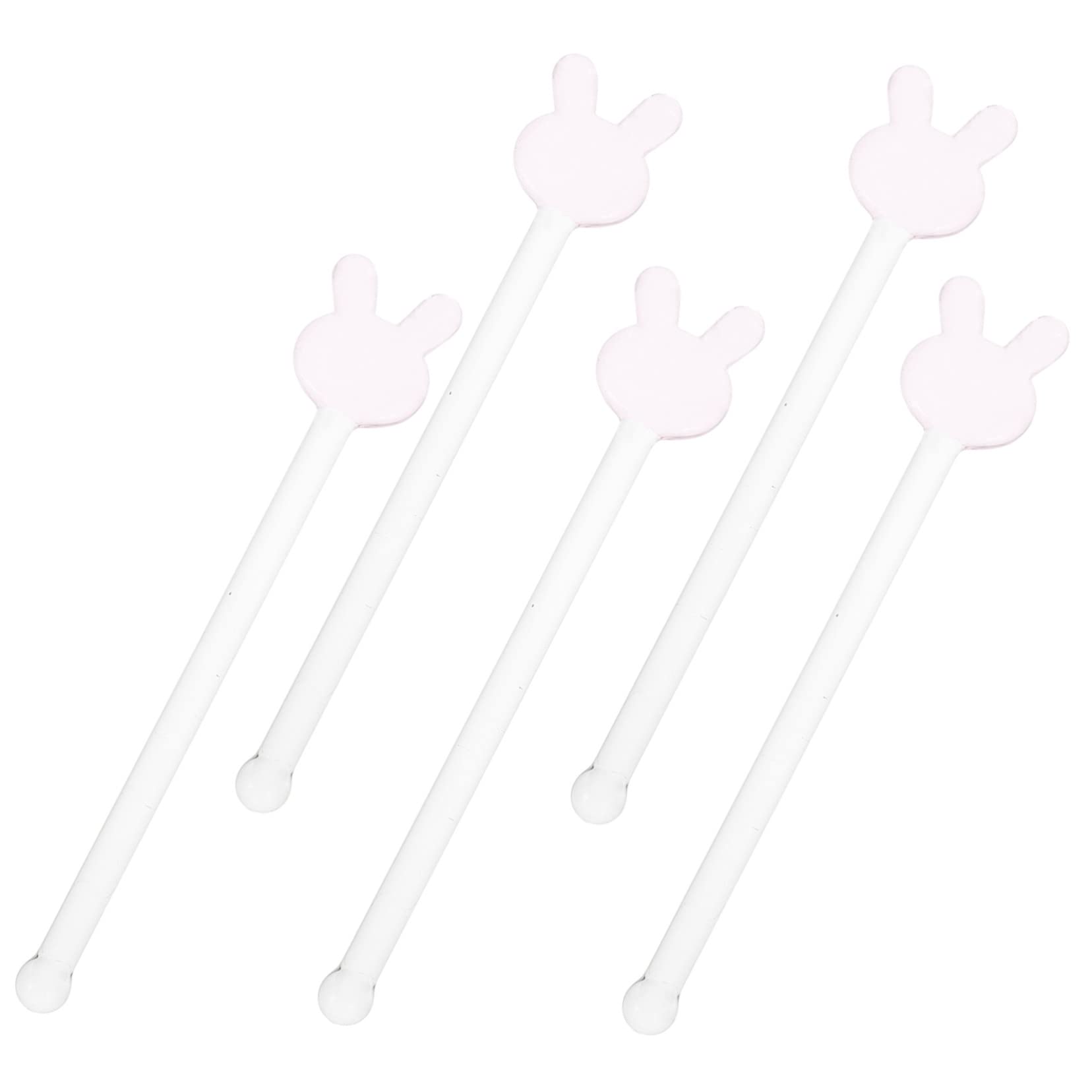 SOLUSTRE 1set Transparent Cocktail Stirrer Reusable Drink Mixing Sticks for Coffee Juices and Cocktails Unique Party Supplies for Birthdays Anniversaries and Celebrations 5pcs
