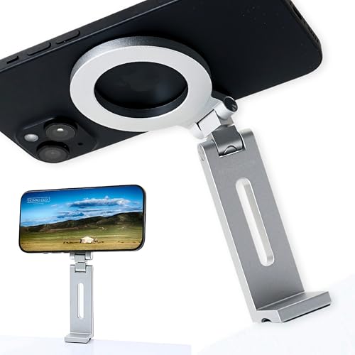 NOMAD DESK �X�}�z�X�^���h ���̓N�����v�� ��� MagSafe�Ή� �ȃX�y�[�X �A���~���� ������ iPhone�Ή� ��s�@�E�V���� 1/4�C���`�E�l�W�� NOMAD STAND GO EDGE (�V���o�[) �m�}�h�f�X�N