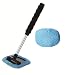 Luminous Group Window Wand Windshield Cleaning Tool for Car and Home Interior Exterior, Extendable Pivoting Rectangular Head for Auto Glass-Home-Office (Washable Reusable Lint-Free Microfiber Bonnets)