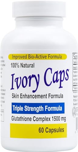 glutathione skin whitening pills price Ivory Caps - Maximum Potency 1500 mg Complex (4-Pack) Zeeglow Max
