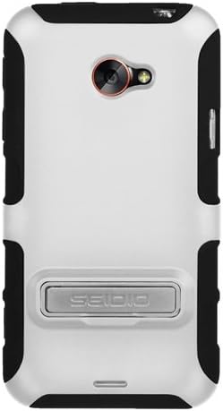 Seidio CSK3HTJETK-GL DILEX with Metal Kickstand Case for use with HTC EVO 4G LTE - Glossed White