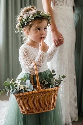 Image of 2Bunnies Girl Peony Lace Back A-Line Straight Tutu Tulle Party Flower Girl Dress