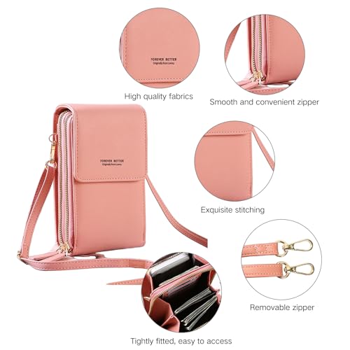 Image of Small Crossbody Cell Phone Bag for Women, Mini Shoulder Purse with Credit Card Slots