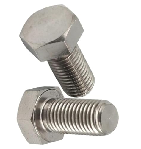 Tornillos M16 x 45 mm de cabeza hexagonal que evitan holguras en vibraciones mecánicas, 10 ud