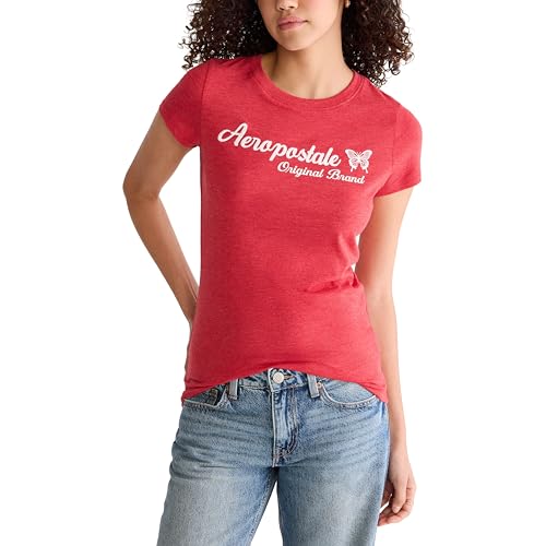 Aeropostale Butterfly Graphic Tee, Lavender, M