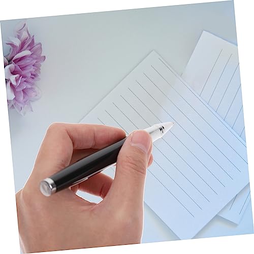 Bolígrafo de firma negro contra pérdidas con estuche de metal rectangular protector 7