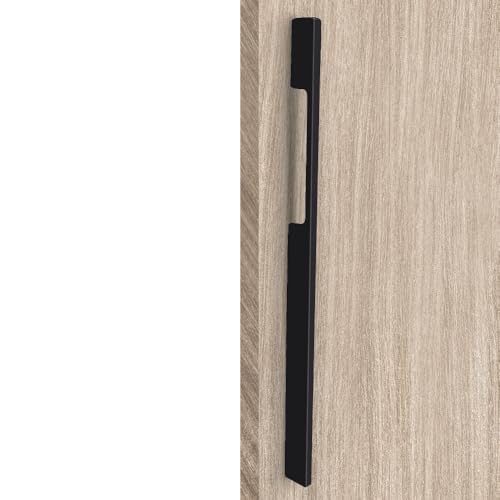 Image of VOLO Wardrobe Cabinet Handle - Multi-Use Pull Handle for Wardrobe, Drawer, Sliding Closet, and Door in Kitchen, Office, and Bedroom Pack of 1 (Black, 450MM (18 Inch))
