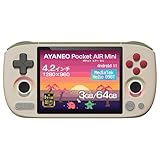 TENKU AYANEO Pocket AIR Mini アヤネオ ポケット エアー ミニ 国内正規版 4.2インチ（1280ｘ960 60Hz 4:3）液晶搭載 Androidゲーム機 4500ｍAhバッテリー ホールトリガー＆ジョイスティック ゲーミングタブレット (MediaTek Helio G90T 3GB+64GB レトロパワー)