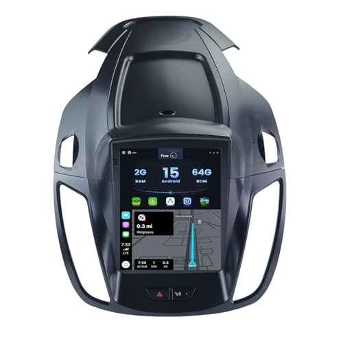 MISONDA 2 Go + 32 Go Autoradio 9.7 Pouces Android 14 pour Ford Kuga (2012-2018) Escape (2013-2019) C-Max MK2 (2012-2019) avec Navigation GPS, BT, USB, CarPlay, Android Auto, Wi-FI, MirrorLink, RDS