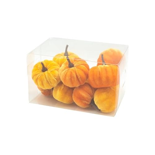 Halloween Decorations Heaven Sends Set of 12 Velvet Orange Pumpkin  For The Home